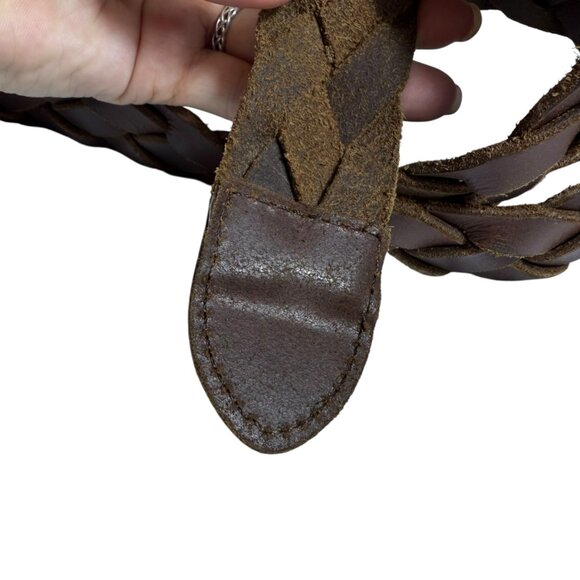 Eddie Bauer Braided Genuine Leather Belt – Brown – Size 40 - Picture 6 of 6